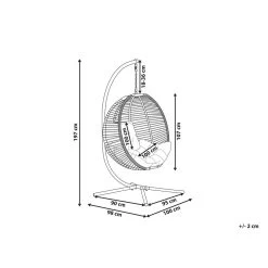 Beliani Hangstoel ARCO - Beige Polyester -Beroemde Tuinmeubel Winkel 1000084499 0102
