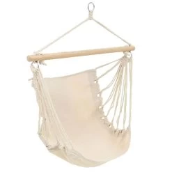 VIDAXL Hangstoel Creme Wit (large)