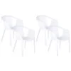 Beliani Eetkamerstoel NAPOLI - Wit Synthetisch Materiaal 2 Beliani Eetkamerstoel NAPOLI - Wit Synthetisch Materiaal -Beroemde Tuinmeubel Winkel 1000086373