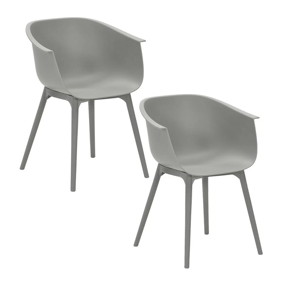 Garden Impressions Lexy Tuinstoel Licht Grijs - 2 Stuks 3 Garden Impressions Lexy Tuinstoel Licht Grijs - 2 Stuks