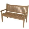 Teak Tuinbank Gebogen - Hout - Bruin -Beroemde Tuinmeubel Winkel 1000088181
