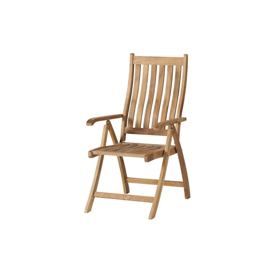 Exotan Verstelbare Tuinstoel Comfort - Teak - Naturel - 109x74x58 3 Exotan Verstelbare Tuinstoel Comfort - Teak - Naturel - 109x74x58