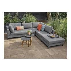 Exotan Bijzettafels Binnen/Buiten - Teak - Antraciet - Set Van 2 -Beroemde Tuinmeubel Winkel 1000088978 0102