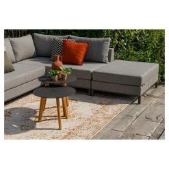 Exotan Bijzettafels Binnen/Buiten - Teak - Antraciet - Set Van 2 -Beroemde Tuinmeubel Winkel 1000088978 0103