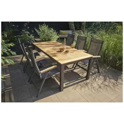 Exotan Tuintafel Memphis - Teak - Naturel - 75x220x100 -Beroemde Tuinmeubel Winkel 1000088980 0102