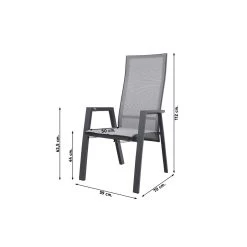 VDG Azoren Loungestoel Verstelbaar - Antraciet 7 VDG Azoren Loungestoel Verstelbaar - Antraciet -Beroemde Tuinmeubel Winkel 1000089053 0101