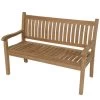 Teak Tuinbank Gebogen - Hout - Bruin -Beroemde Tuinmeubel Winkel 1000091505
