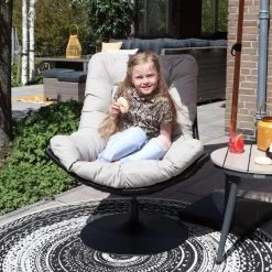 Woood Swivel Loungestoel Zwart -Beroemde Tuinmeubel Winkel 1000091741 0102