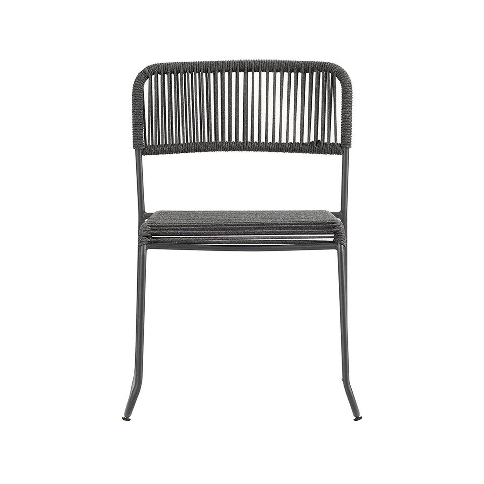 Dining Tuinstoel Lester Touw Grijs - 56x51x75 Cm - Touw - Grijs 5 Dining Tuinstoel Lester Touw Grijs - 56x51x75 Cm - Touw - Grijs - Afbeelding 3