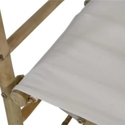 Levi Bamboe Regisseursstoel - Stof - Bruin -Beroemde Tuinmeubel Winkel 1000094341 0102