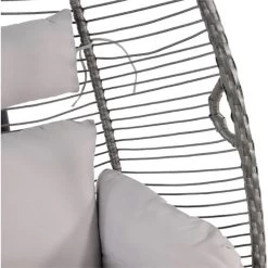 Rope Hangstoel - Wicker - Grijs -Beroemde Tuinmeubel Winkel 1000094364 0103