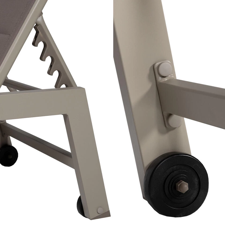 Happy Garden Zonnebedden BARBADOS - Bruin - Aluminium 4 Happy Garden Zonnebedden BARBADOS - Bruin - Aluminium - Afbeelding 2