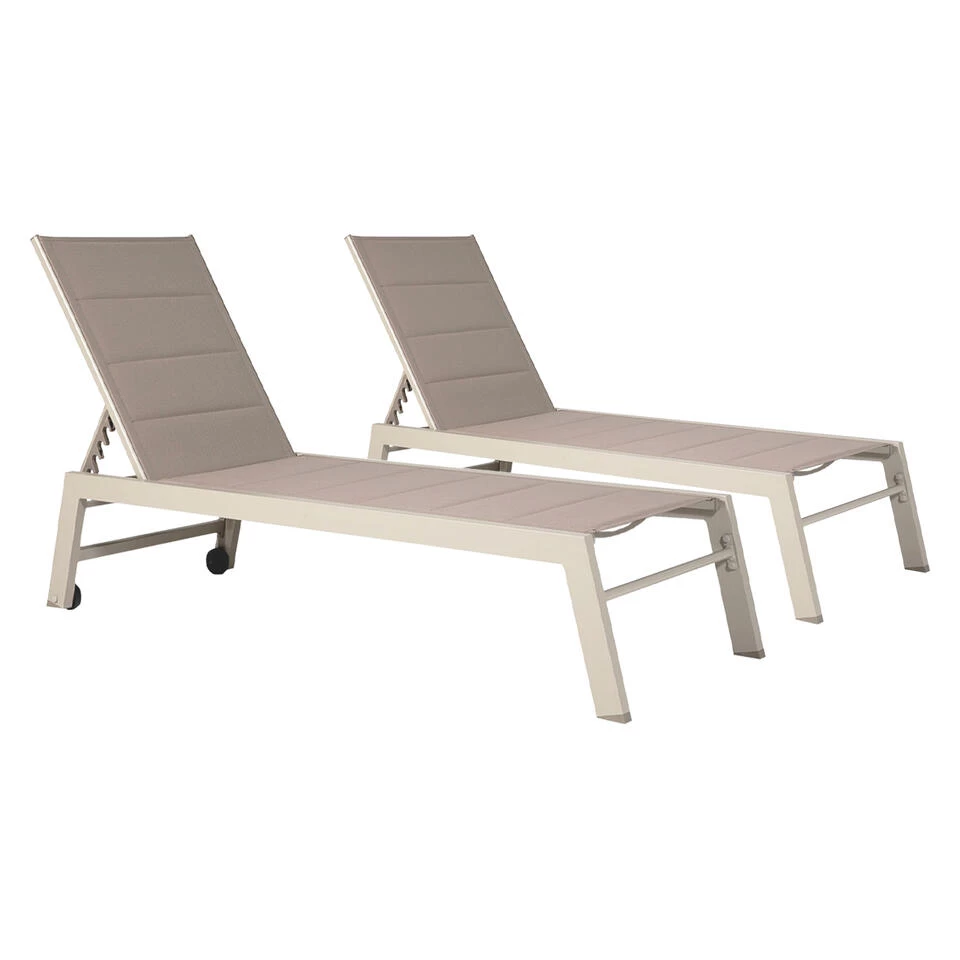 Happy Garden Zonnebedden BARBADOS - Bruin - Aluminium 3 Happy Garden Zonnebedden BARBADOS - Bruin - Aluminium