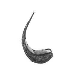 Beliani Hangstoel ATRI - Zwart Pe Rotan -Beroemde Tuinmeubel Winkel 1000096793 0103