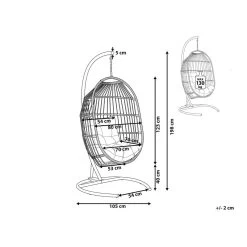 Beliani Hangstoel SESIA - Grijs Polyester, Pe Rotan 7 Beliani Hangstoel SESIA - Grijs Polyester, Pe Rotan -Beroemde Tuinmeubel Winkel 119d5d4594b149e0ae065efd8dd8e839