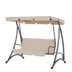 Beliani Schommelbank TEMPLE - Beige Polyester