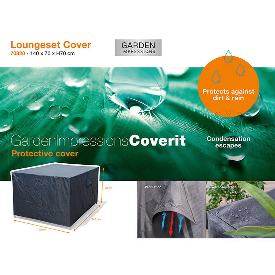 Garden Impressions Loungesethoes 140x70xH70 Cm 4 Garden Impressions Loungesethoes 140x70xH70 Cm - Afbeelding 2