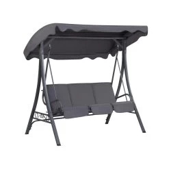 Beliani Schommelbank GARBO - Grijs Polyester