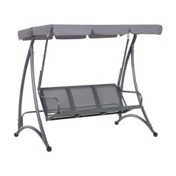 Beliani Schommelbank BOGART - Grijs Polyester