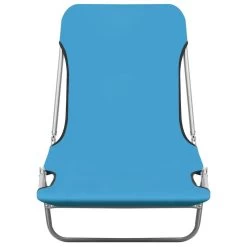 VidaXL Ligbedden Inklapbaar 2 St Staal En Stof Blauw -Beroemde Tuinmeubel Winkel 166ec5f7e0fb44d88135bb96a801c7ca