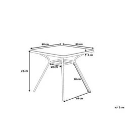 Beliani Tuintafel LIVO - Zwart Staal -Beroemde Tuinmeubel Winkel 16a8a2502ad543baaed5741c89a2fadf
