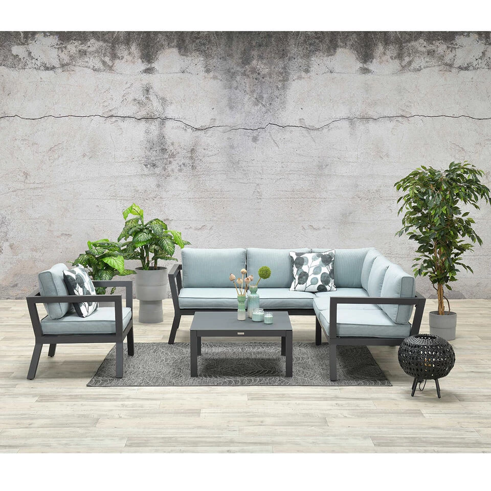 Garden Impressions San Luis Loungestoel - Mint Grijs 5 Garden Impressions San Luis Loungestoel - Mint Grijs - Afbeelding 3