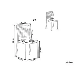 Beliani Tuinstoel SERSALE - Wit Synthetisch Materiaal -Beroemde Tuinmeubel Winkel 2069edf8524d4b52926771692ba20a16
