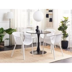 Beliani Eetkamerstoel NAPOLI - Wit Synthetisch Materiaal 8 Beliani Eetkamerstoel NAPOLI - Wit Synthetisch Materiaal -Beroemde Tuinmeubel Winkel 279de2b4adf94ef39620d4944131b2fb