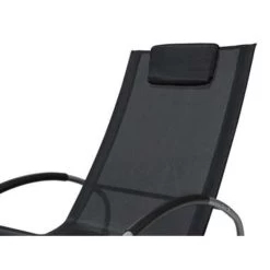 Beliani Tuinligstoel CAMPO - Zwart Polyester, Pvc -Beroemde Tuinmeubel Winkel 2940068e648c4736ad8ebadcb38bc438