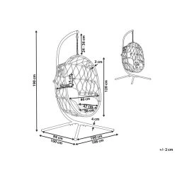 Beliani Hangstoel ADRIA - Beige Polyester -Beroemde Tuinmeubel Winkel 2b1402e1a1ae4b0ba4cde018ebb13830