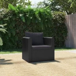 VidaXL Fauteuil Met Kussens Poly Rattan Zwart 7 VidaXL Fauteuil Met Kussens Poly Rattan Zwart -Beroemde Tuinmeubel Winkel 30143629512b489396fff48fd7260f1b