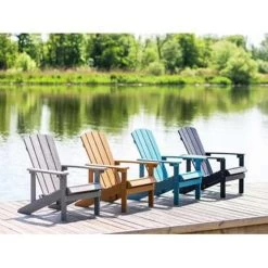 Beliani Tuinstoel ADIRONDACK - Lichte Houtkleur Kunsthout -Beroemde Tuinmeubel Winkel 398dcd3adff443a8ae4204e47fc165ef