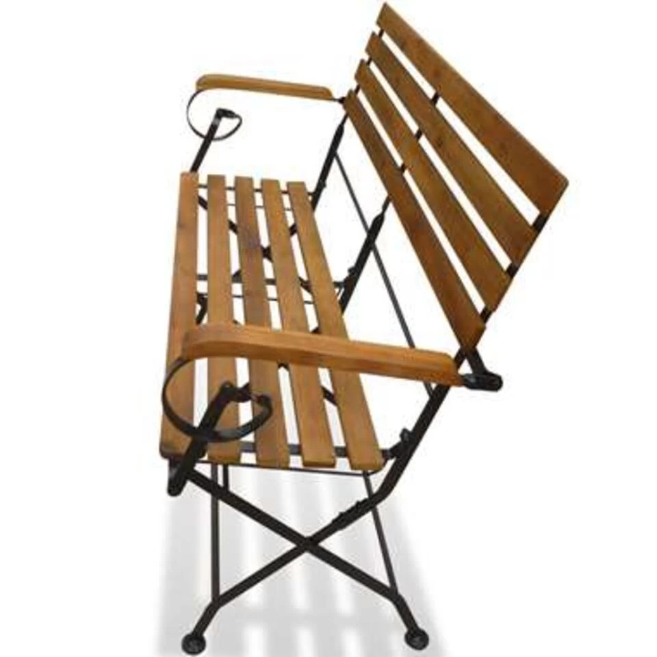 VidaXL Tuinbank Inklapbaar 112 Cm Massief Acaciahout 6 VidaXL Tuinbank Inklapbaar 112 Cm Massief Acaciahout - Afbeelding 4