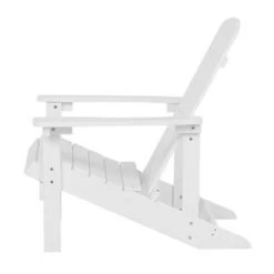 Beliani Tuinstoel ADIRONDACK - Wit Kunsthout -Beroemde Tuinmeubel Winkel 438d2910b42e44aea299f03f00e433f5