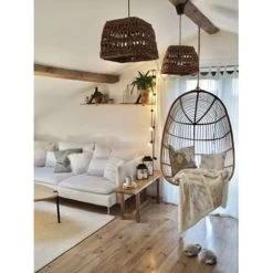 Beliani Hangstoel CASOLI - Beige Pe Rotan -Beroemde Tuinmeubel Winkel 469e0c47c6b4448d9e2f49d933312de7