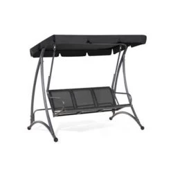 Beliani Schommelbank BOGART - Zwart Mesh -Beroemde Tuinmeubel Winkel 48ce20f3c94f406f8ad242f1047a7ae6