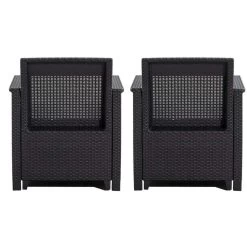 Keter Loungefauteuils Emma (2 Stuks) - Grijs -Beroemde Tuinmeubel Winkel 50101073 0901