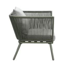 Loungestoel Almeria - Olijfgroen - 75x89x75 Cm -Beroemde Tuinmeubel Winkel 50105177 0900