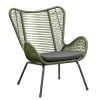 Loungefauteuil Monaco - Groen - Incl. Kussen -Beroemde Tuinmeubel Winkel 50105205