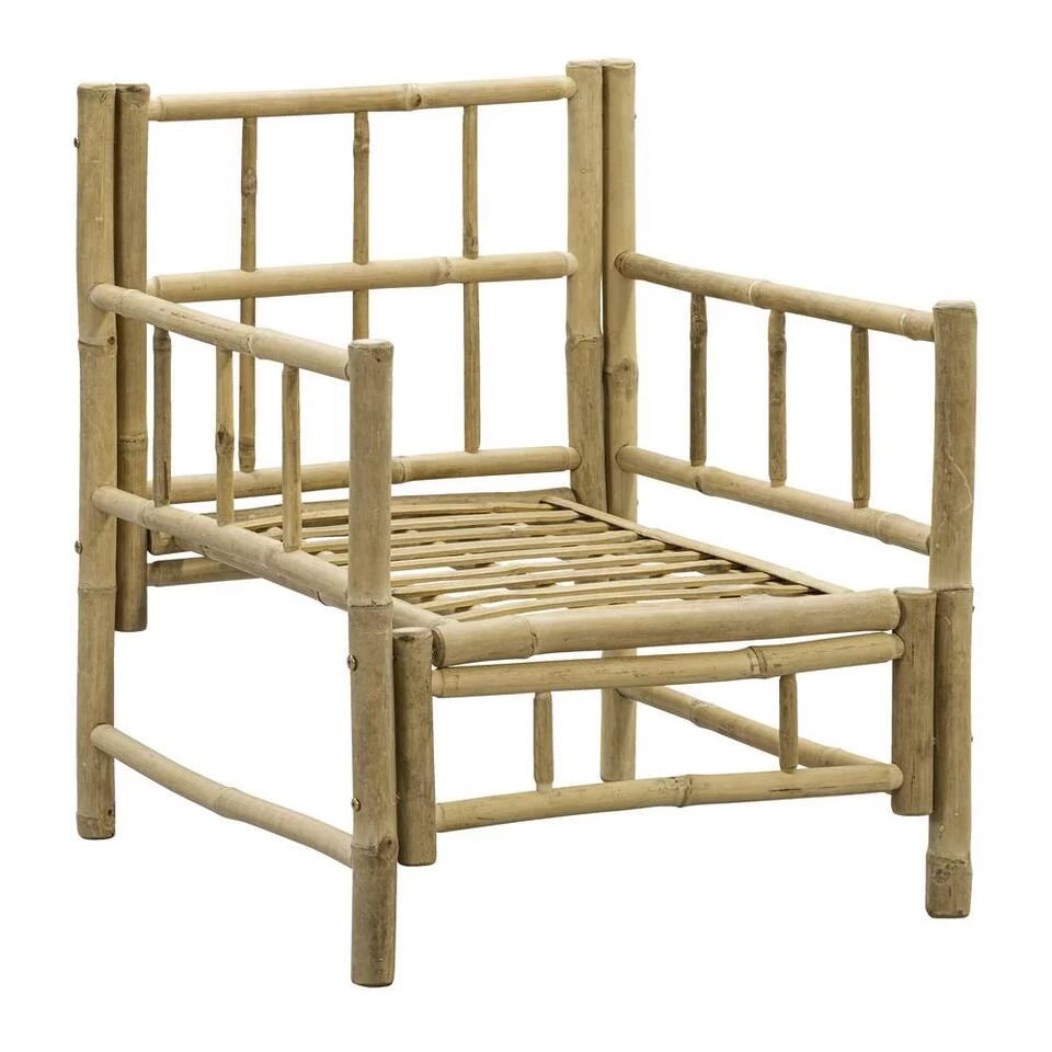Loungestoel Tarifa Bamboe - Naturel - 82x66x75 Cm 3 Loungestoel Tarifa Bamboe - Naturel - 82x66x75 Cm