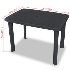 VidaXL Tuintafel 101x68x72 Cm Kunststof Antraciet -Beroemde Tuinmeubel Winkel 5b0378b82b504dd5bc8d3f5f949cdb1f