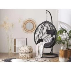 Beliani Hangstoel TOLLO - Zwart Pe Rotan 7 Beliani Hangstoel TOLLO - Zwart Pe Rotan -Beroemde Tuinmeubel Winkel 5f48fac03628407384366c7f3f3493c3