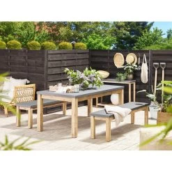 Beliani Tuinbank OSTUNI - Grijs Vezelcement -Beroemde Tuinmeubel Winkel 642625f283904bcc884e295789e0cc44