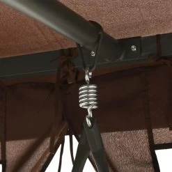 VidaXL Schommelbank Met Prieel Converteerbaar Koffiekleurig -Beroemde Tuinmeubel Winkel 6ad5beaa7b1442c094a961a3069dfde9