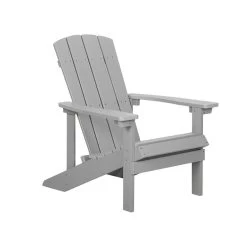 Beliani Tuinstoel ADIRONDACK - Grijs Kunsthout -Beroemde Tuinmeubel Winkel 6cf0a11ac6464245bda7befa4bfc4d82