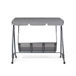 Beliani Schommelbank BOGART - Grijs Polyester -Beroemde Tuinmeubel Winkel 766606de8d9a4888bd8ec4ce5d60903b