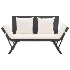 VidaXL Tuinbank Met Kussens 176 Cm Poly Rattan Zwart -Beroemde Tuinmeubel Winkel 7b0f4fed603a4033baa58e3ab63907fd