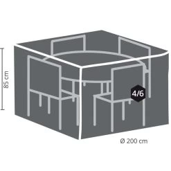 Outdoor Covers Premium Hoes Voor Ronde Tuinset - 85x200 Cm -Beroemde Tuinmeubel Winkel 81010514 0200