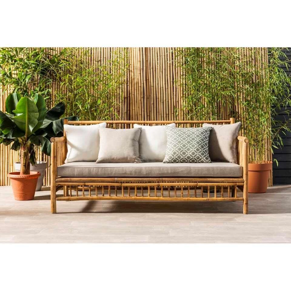 Exotan Bank Bamboo - Bruin (incl. Kussens) 3 Exotan Bank Bamboo - Bruin (incl. Kussens)