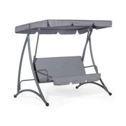 Beliani Schommelbank TEMPLE - Grijs Polyester -Beroemde Tuinmeubel Winkel 87aea0cac16a4c22ad6557f83f7eb02d